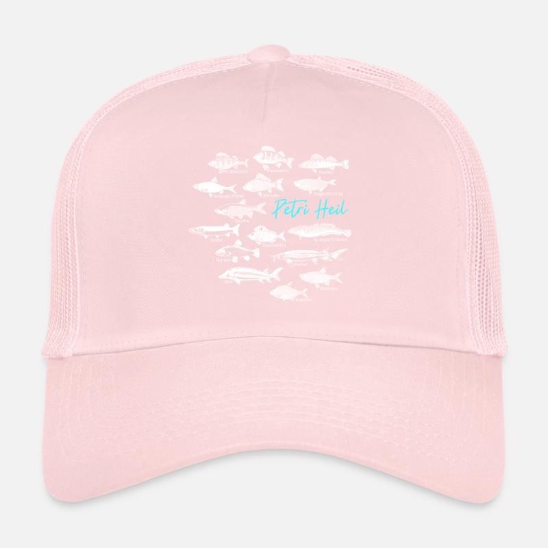 Conception de pêche avec diverses espèces de poissons De Pierre Salut Casquette trucker 