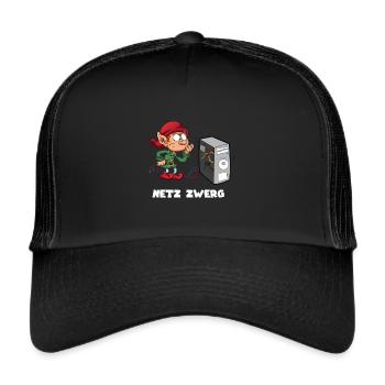 Netz Zwerg - Trucker Cap - Schwarz/Schwarz - Vorne