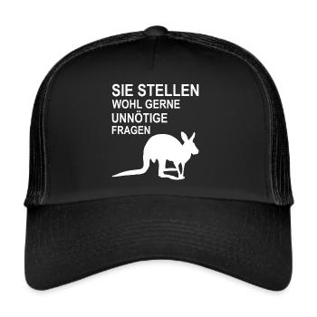 Vous Posez bien volontiers des questions non-intimes - Casquette trucker  - noir/noir - Devant