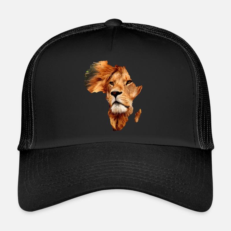 Afrika Löwe - Trucker Cap - Schwarz/Schwarz