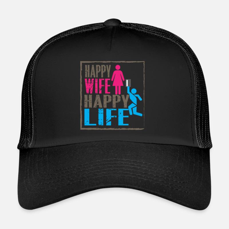 Femme heureuse - vie heureuse Casquette trucker 