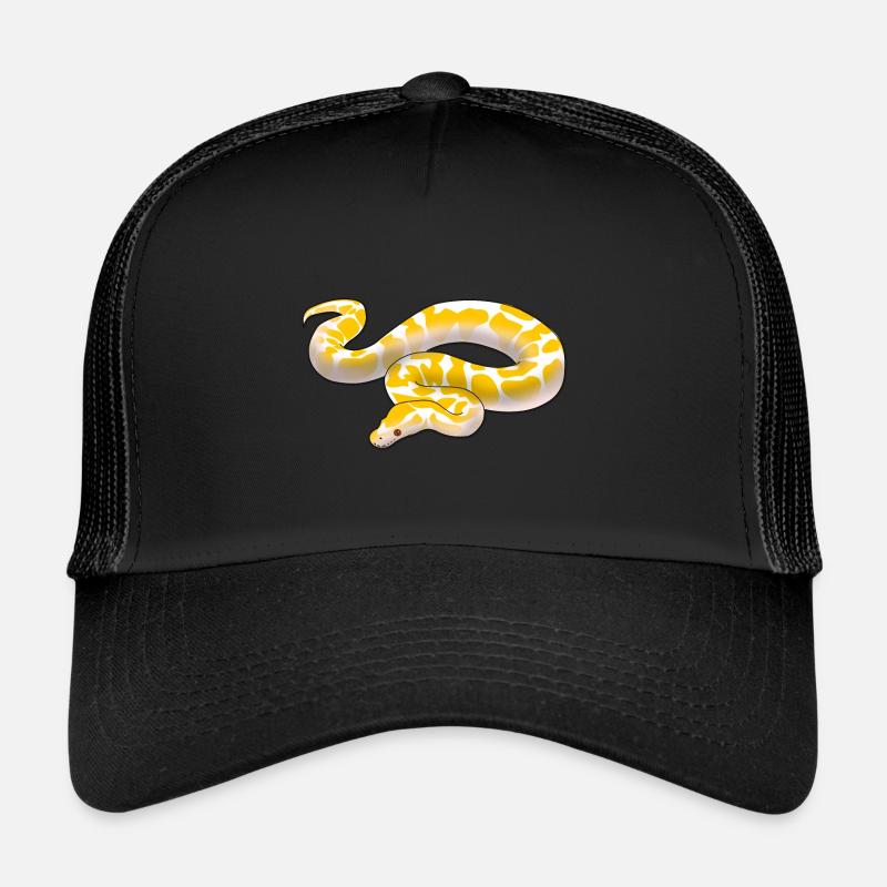 Albino ball python Python regius ballpython motif Casquette trucker 