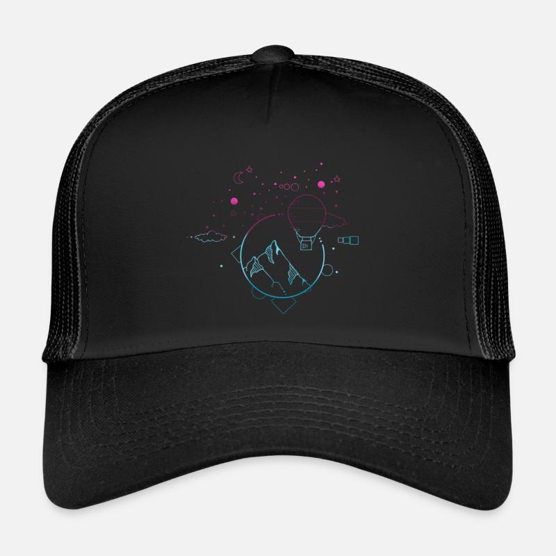 Mountain landscape gradient minimalistic Trucker Cap