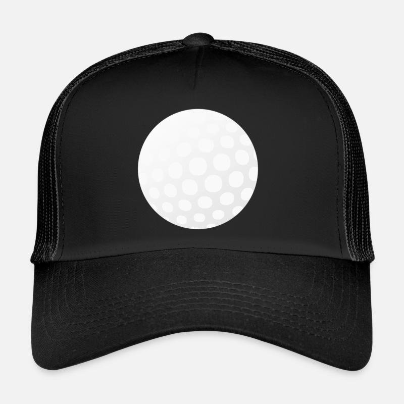 Balle de golf - Casquette trucker - noir/noir