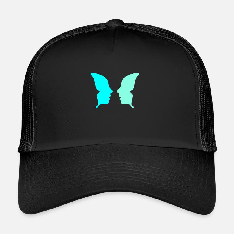Optische Täuschung - Trucker Cap - Schwarz/Schwarz