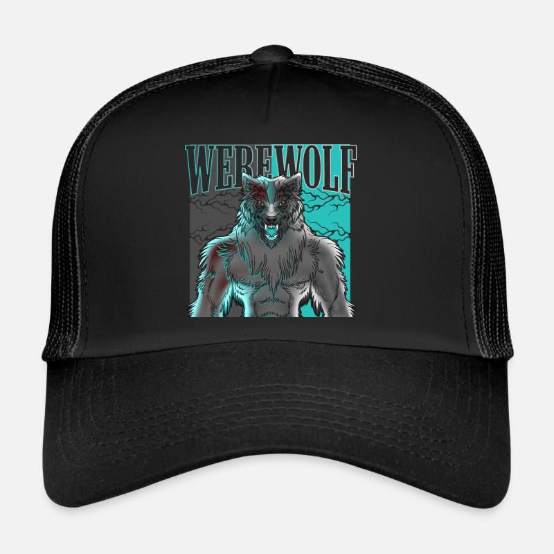 Werewolf - Trucker Cap - Schwarz/Schwarz
