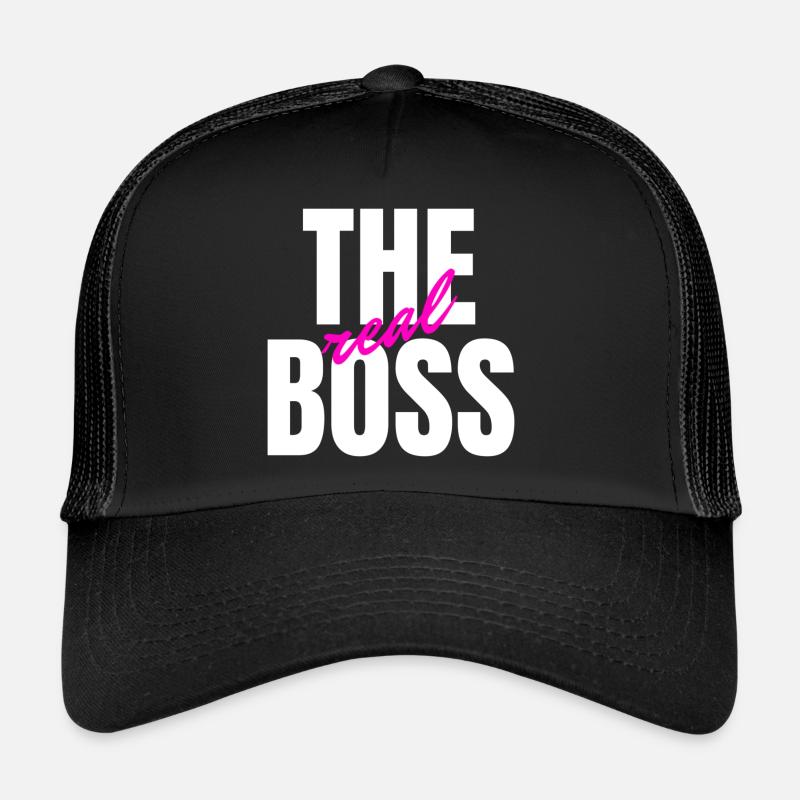 THE REAL BOSS - Trucker Cap - Schwarz/Schwarz