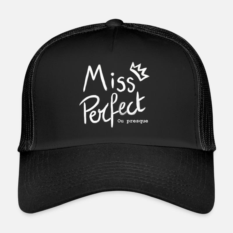 Fräulein perfekt oder fast - Trucker Cap - Schwarz/Schwarz