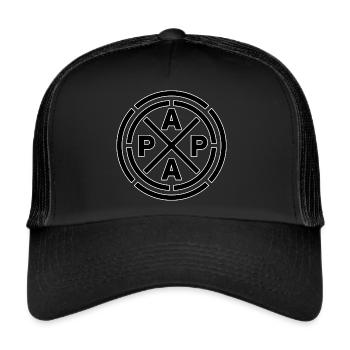 Papa Papa Cercle Logo Papa Papa Mari Mari - Casquette trucker  - noir/noir - Devant