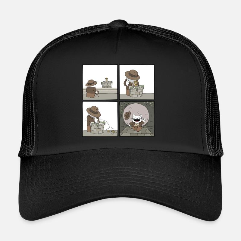 Indiana Jones Cat - Trucker Cap - black/black