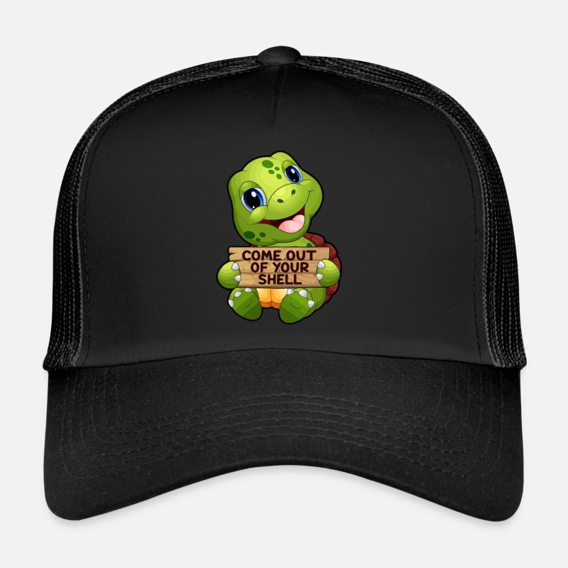 Schildkröte Turtle Geschenkidee Schildkröten Meer - Trucker Cap - Schwarz/Schwarz