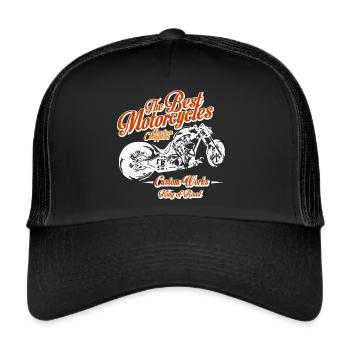the best motorcycles chopper king of road - Trucker Cap - black/black - Front