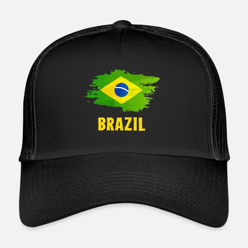 brazil - Trucker Cap - Schwarz/Schwarz