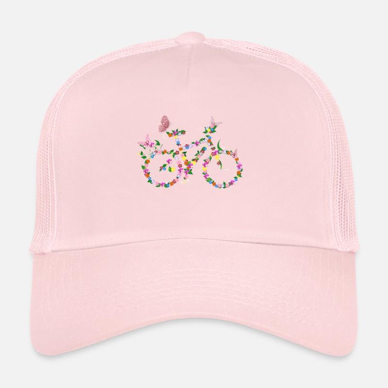Vélo avec fleurs Casquette trucker 