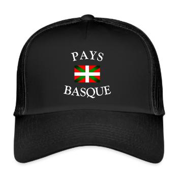 pays basque - Casquette trucker  - noir/noir - Devant