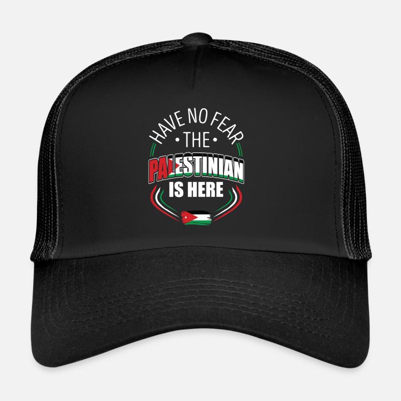 Don't worry, the Palestinian is here - Trucker Cap - black/black