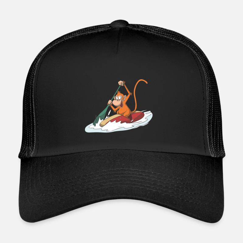 Monkey in a canoe - Trucker Cap - black/black