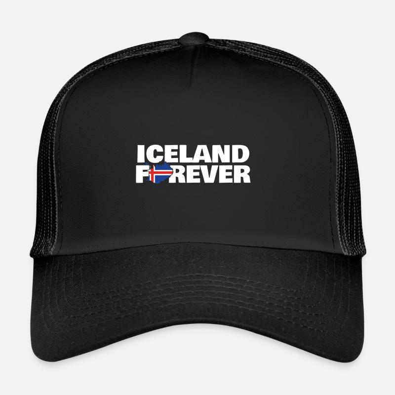 Island - Trucker Cap - Schwarz/Schwarz