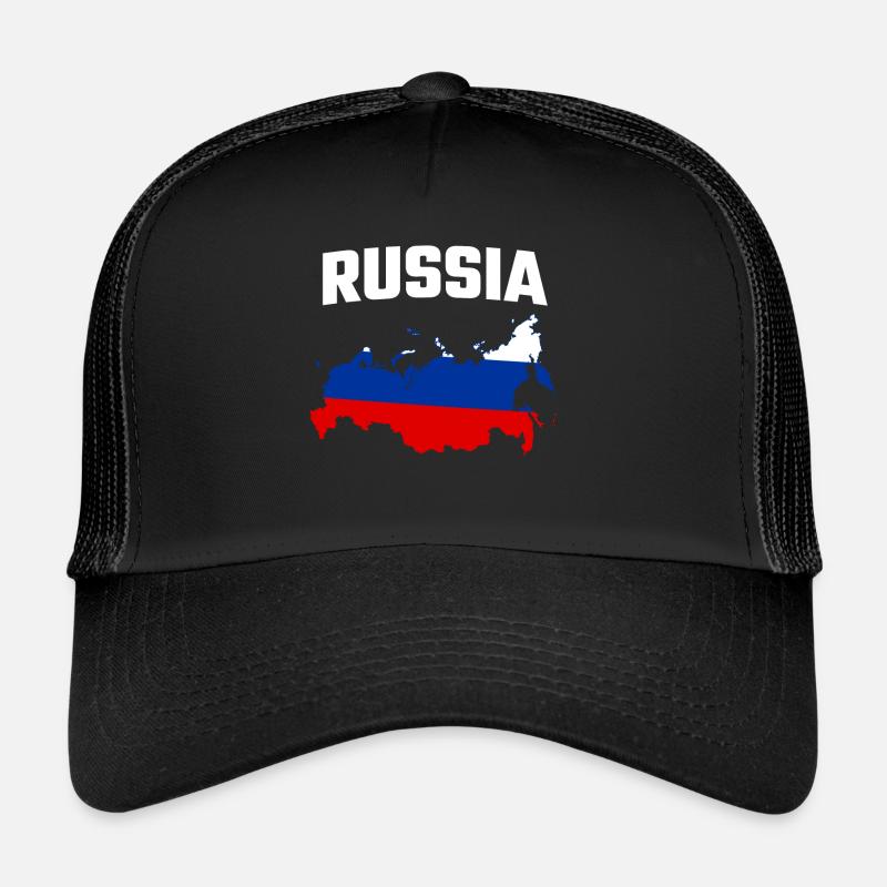 RUSSIA - Trucker Cap - Schwarz/Schwarz