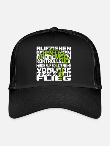 GleitschirmStart - Paragliding - Trucker Cap - Schwarz/Schwarz