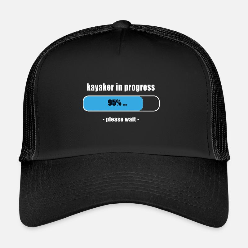 kayaker in progress - Trucker Cap - Schwarz/Schwarz