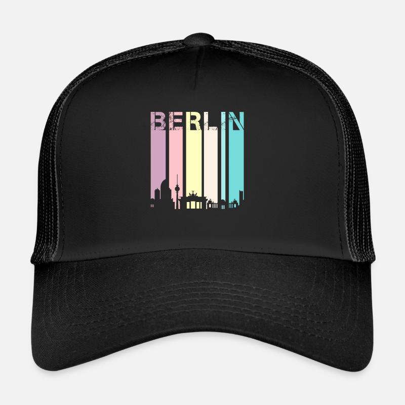 Berlin - Casquette trucker  - noir/noir