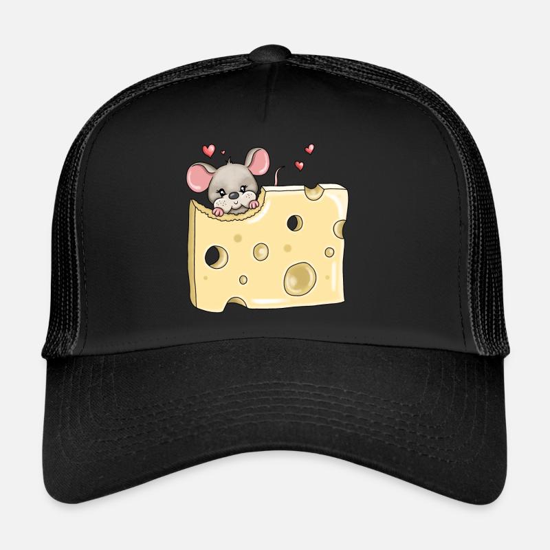 Fromage affamé de trous de souris Casquette trucker 