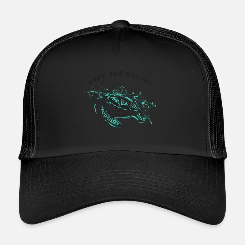 Save the Ocean - Trucker Cap - black/black