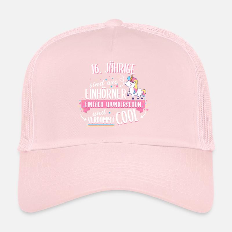 Geburtstag 16 Geburtstag Einhorn Spruch Party Trucker Cap