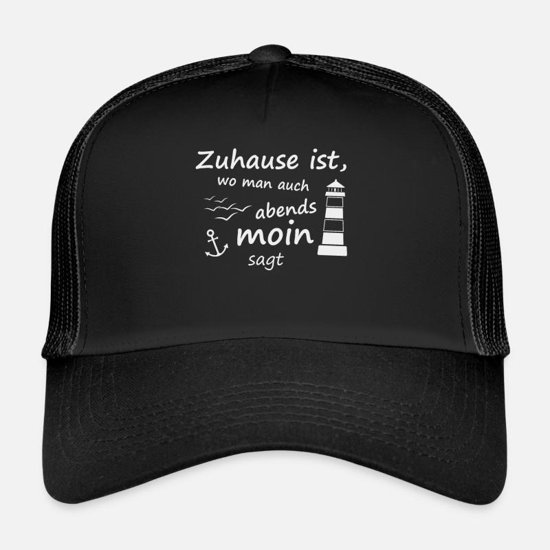 Nordsee Norddeutsch Moin - Trucker Cap - Schwarz/Schwarz