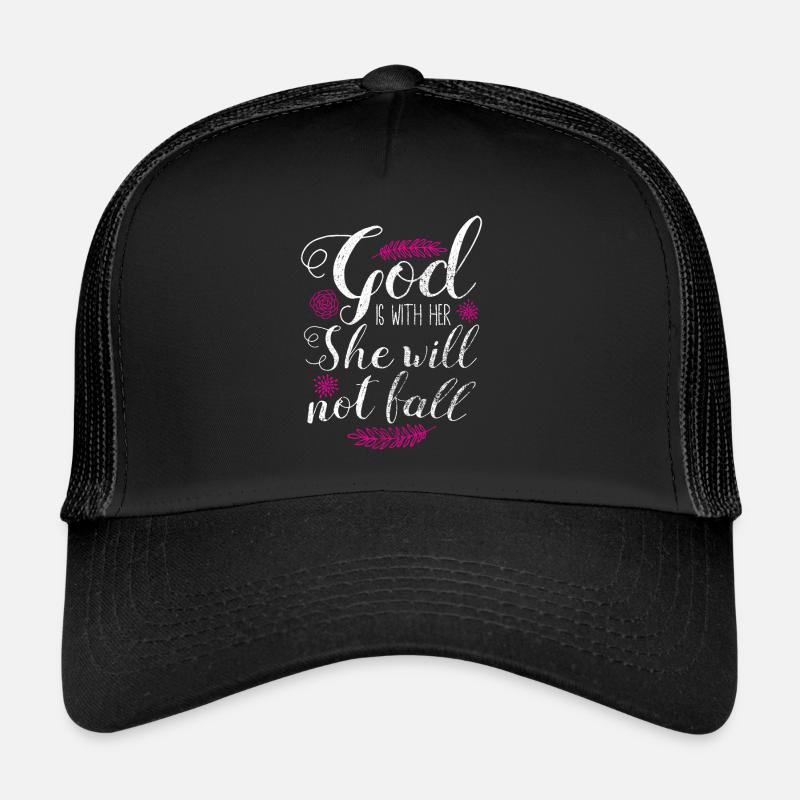 Psaume de la Bible - Casquette trucker  - noir/noir