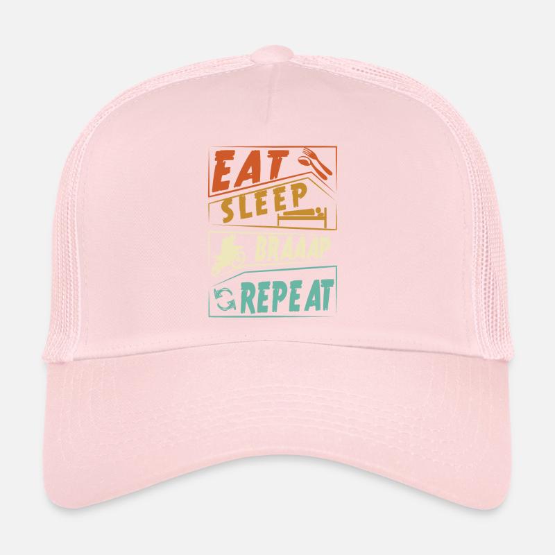 Mangez Sleep Braaap Repeat Casquette trucker 