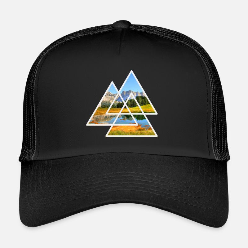 Dolomiten Natur - Trucker Cap - Schwarz/Schwarz