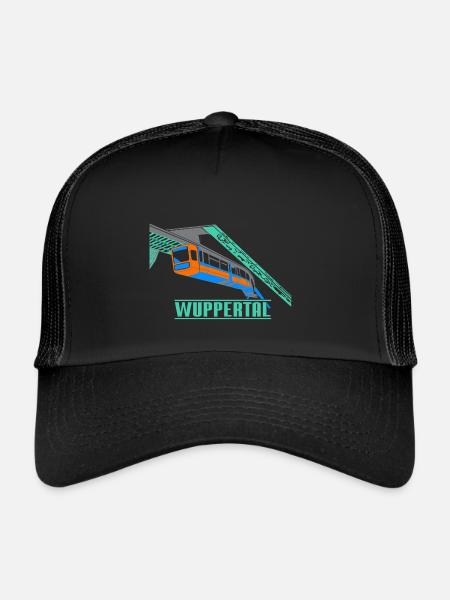 Wuppertal Schwebebahn - Trucker Cap - Schwarz/Schwarz