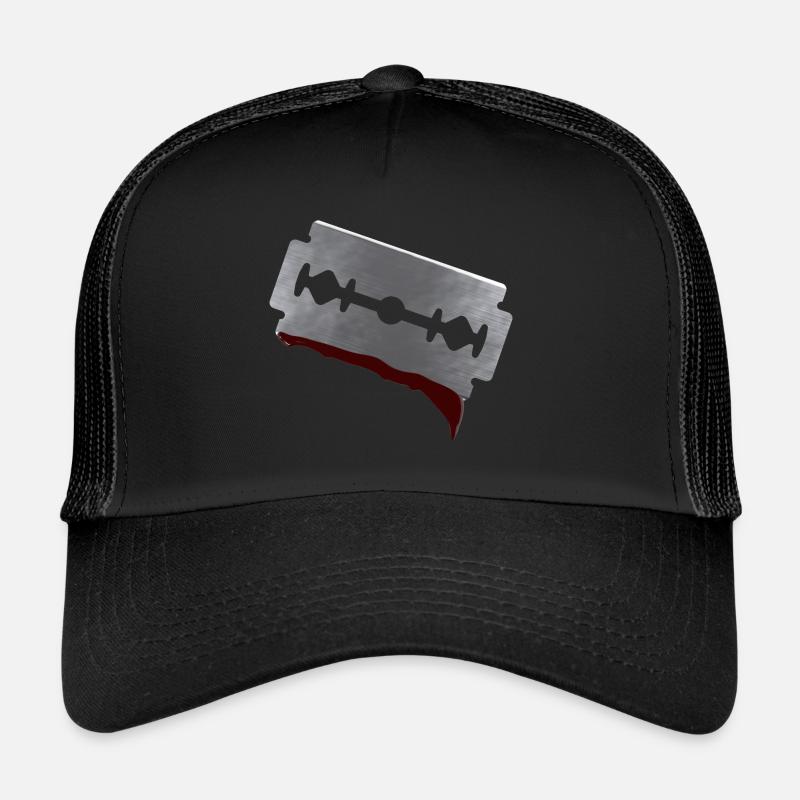 Rasierklinge - Trucker Cap - Schwarz/Schwarz