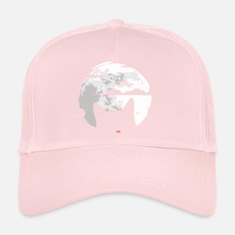 Le chat dérange la pleine lune - provoque une éclipse lunaire Casquette trucker 