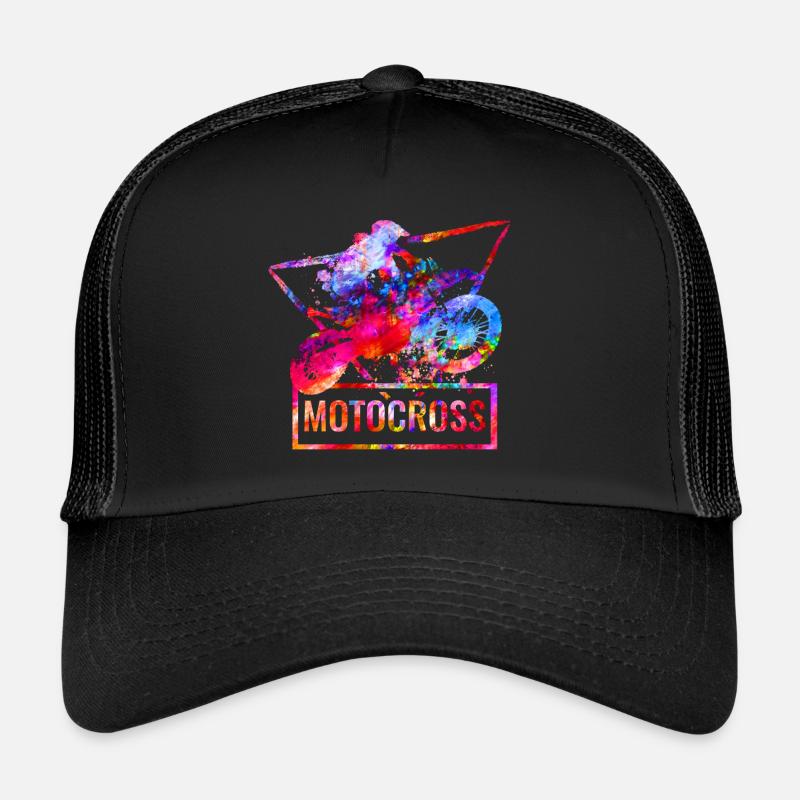 Motocross - Trucker Cap - Schwarz/Schwarz