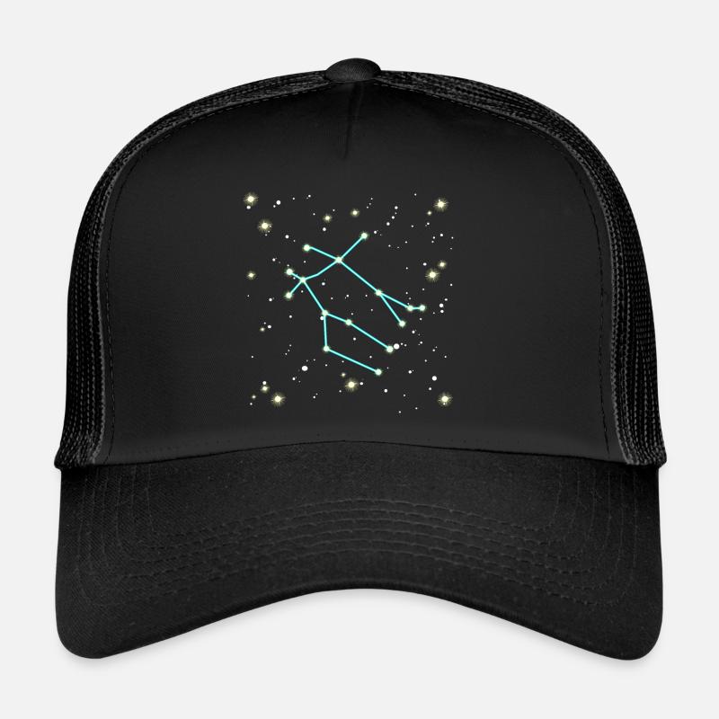 Conception de l'univers du signe du zodiaque Gémeaux Casquette trucker 