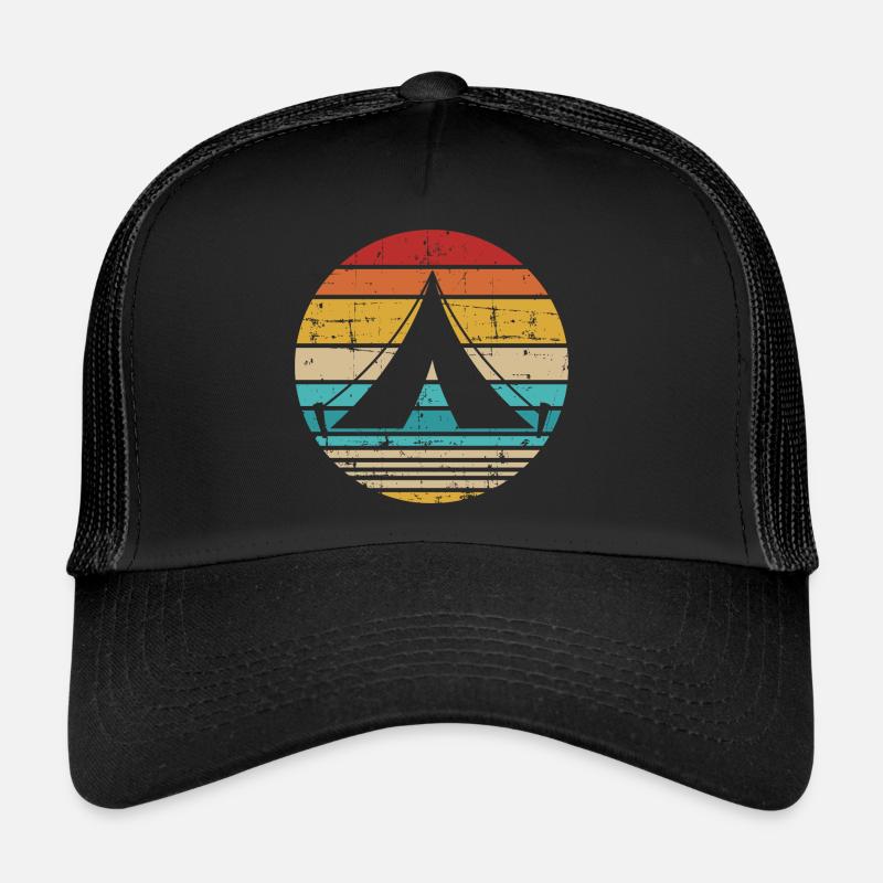 Camping - Trucker Cap - Schwarz/Schwarz