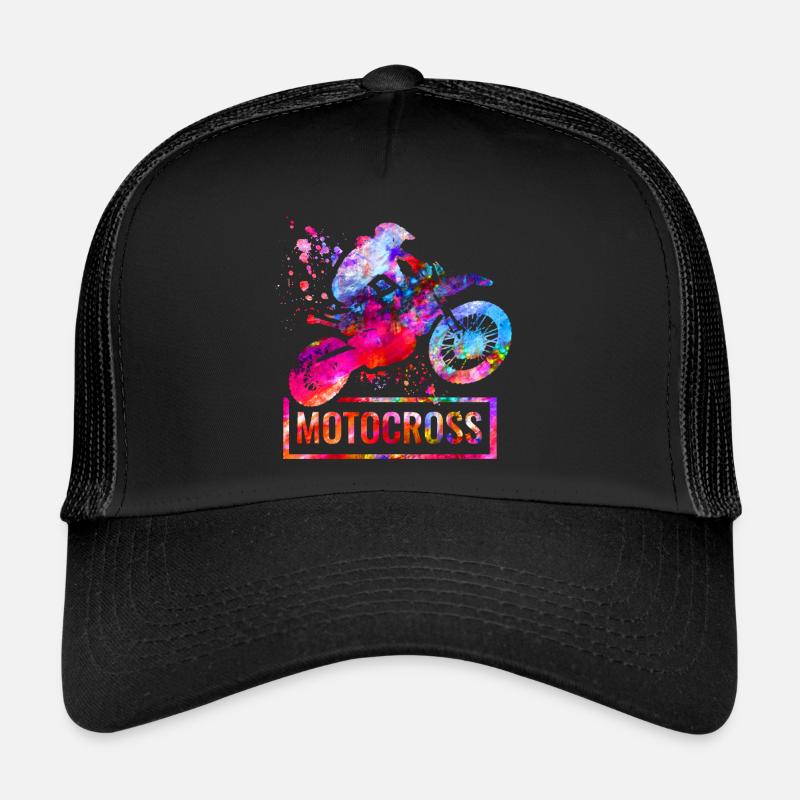 Motocross - Trucker Cap - Schwarz/Schwarz
