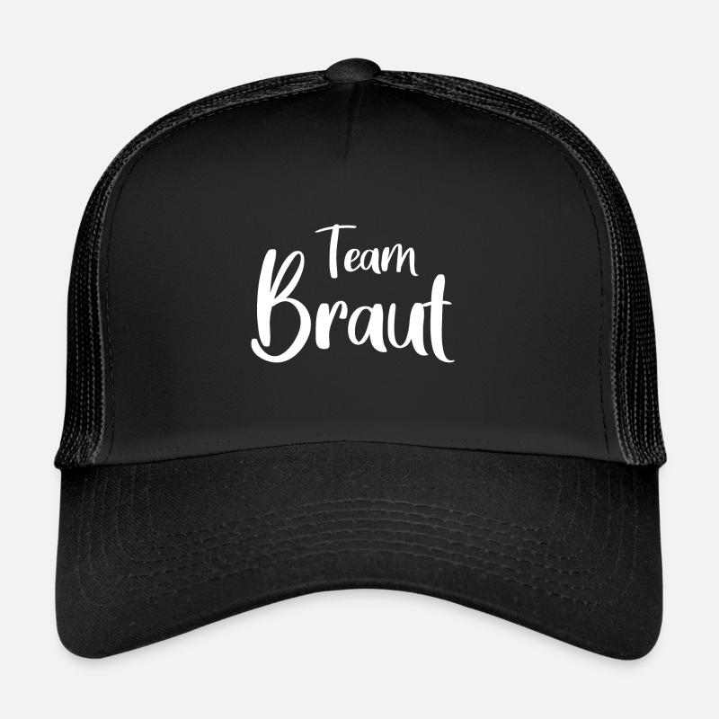 Team Braut - Trucker Cap - Schwarz/Schwarz