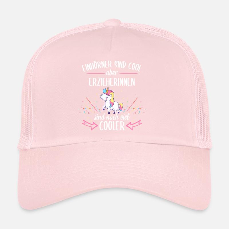 Erzieher Erzieherin Kinder Einhorn Spruch Beruf Trucker Cap