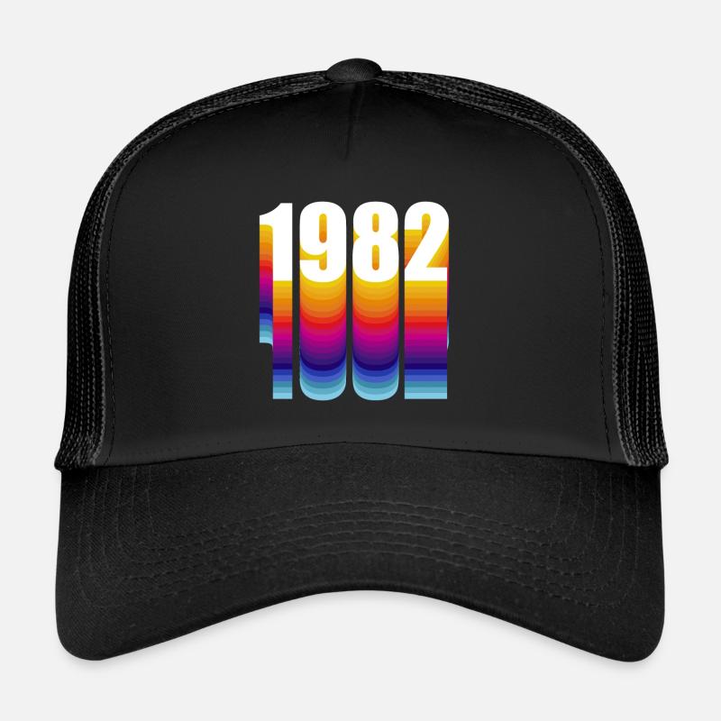 1982 Geburtstagsfeiergeschenk Made In 1982 - Trucker Cap - Schwarz/Schwarz