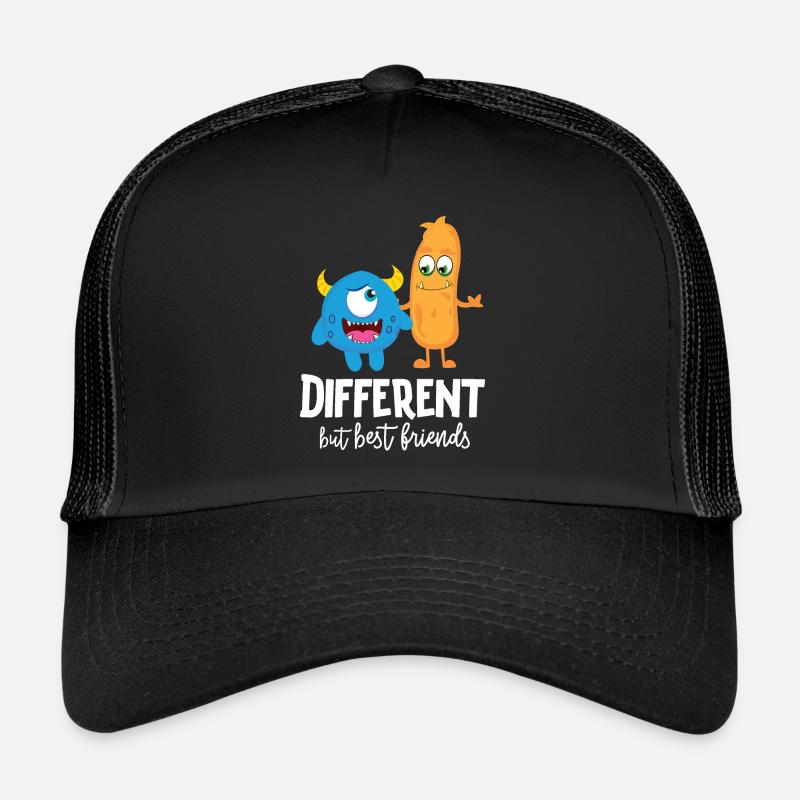 Amis avec des monstres différenciés - Casquette trucker  - noir/noir