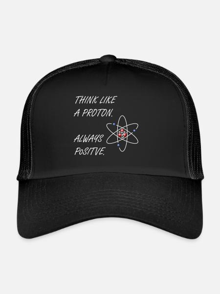 Proton - Be Positive - Trucker Cap - black/black - Front
