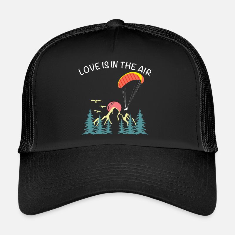 Paragliding paragliding gift - Trucker Cap - black/black