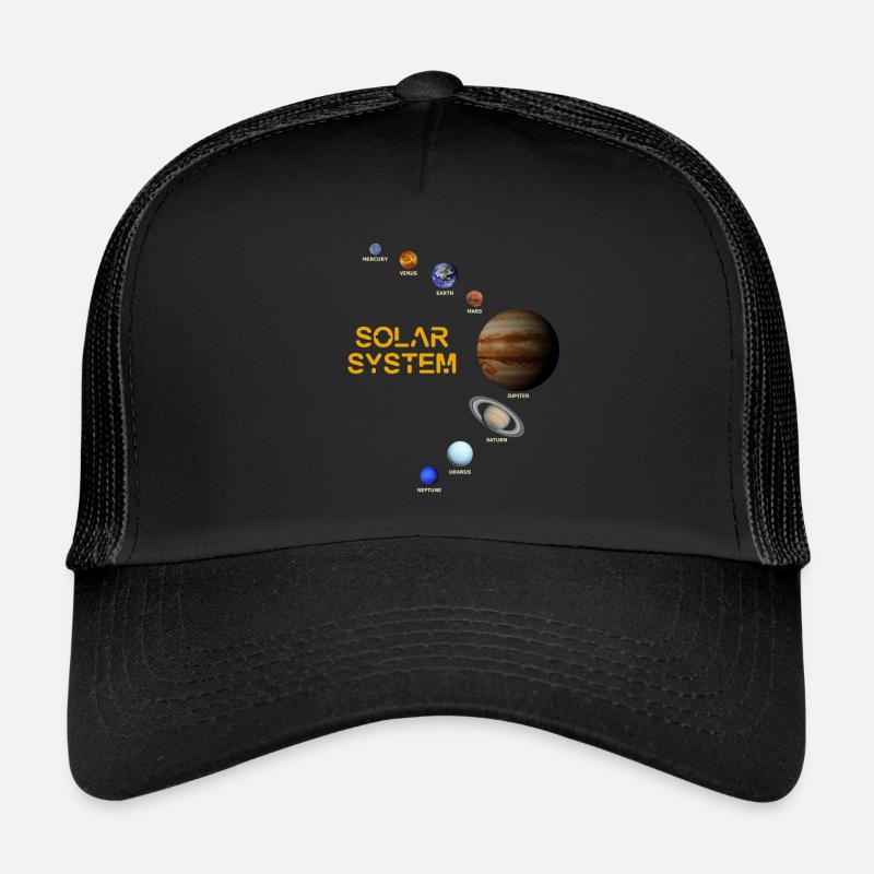 Système solaire! - Casquette trucker  - noir/noir