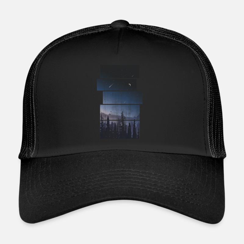 Natur-Landschaft - Trucker Cap - Schwarz/Schwarz
