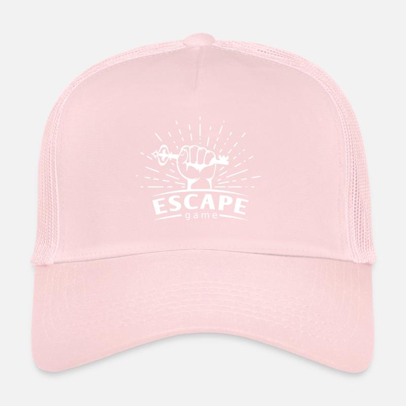 Escape Game - Exit Room - White Trucker Cap