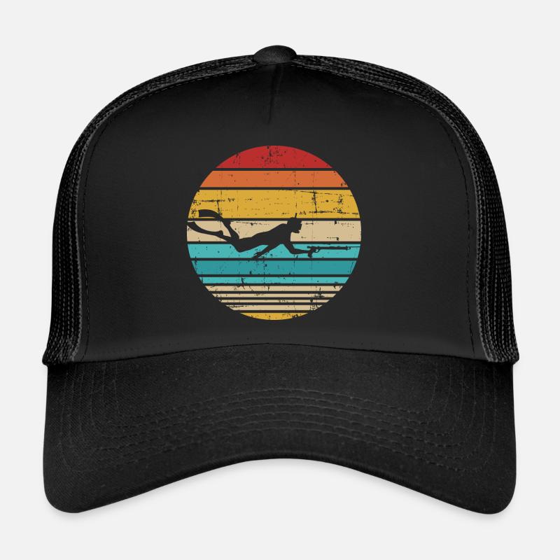 Speerfischen - Trucker Cap - Schwarz/Schwarz